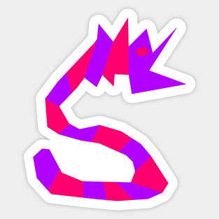 Pink Purple Snake Dragon Sticker